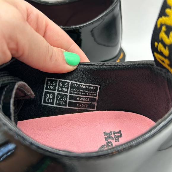 NEW DR MARTENS HELLO KITTY 1461 QUAD PLATFORM Patent Oxford boots Size 7.5 - Picture 10 of 12